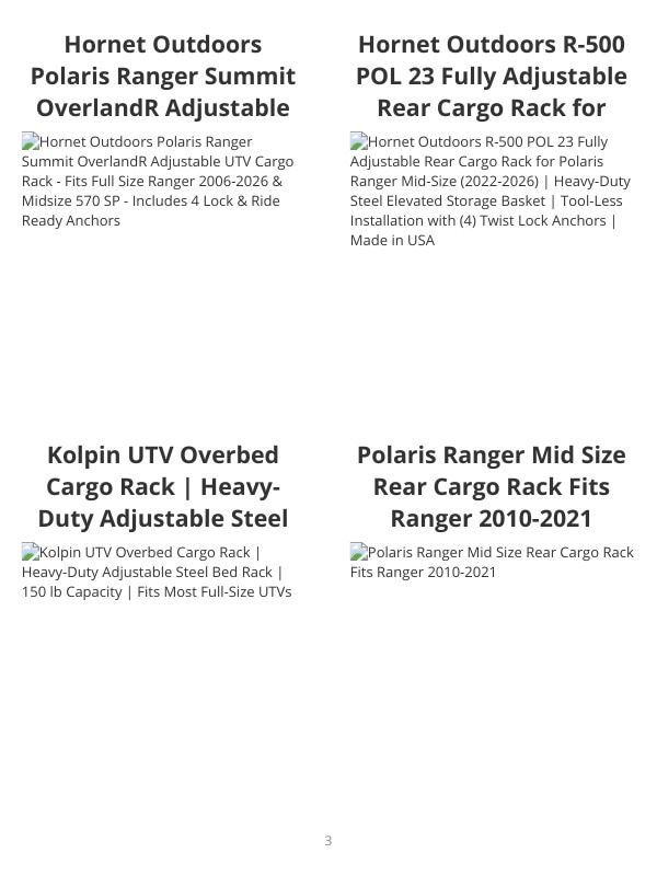 Hornet Outdoors Cargo Racks and Storage Catalog Weekly Ad January 1 - December 31, 2026