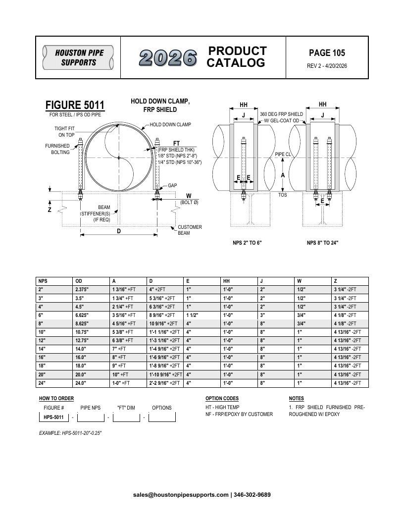 Houston Pipe Supports Pipe Supports Catalog Weekly Ad January 1 - December 31, 2026