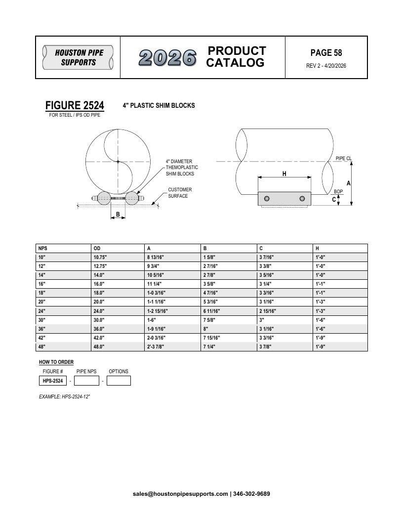Houston Pipe Supports Pipe Supports Catalog Weekly Ad January 1 - December 31, 2026