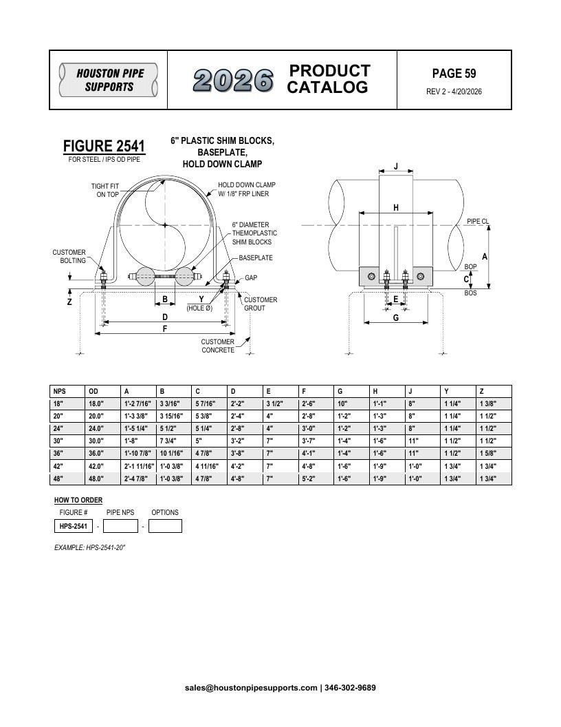 Houston Pipe Supports Pipe Supports Catalog Weekly Ad January 1 - December 31, 2026