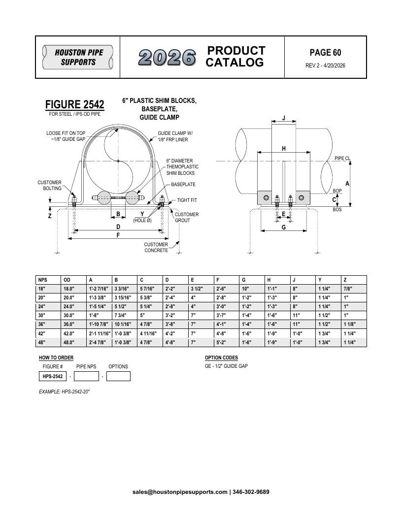 Houston Pipe Supports Pipe Supports Catalog Weekly Ad January 1 - December 31, 2026