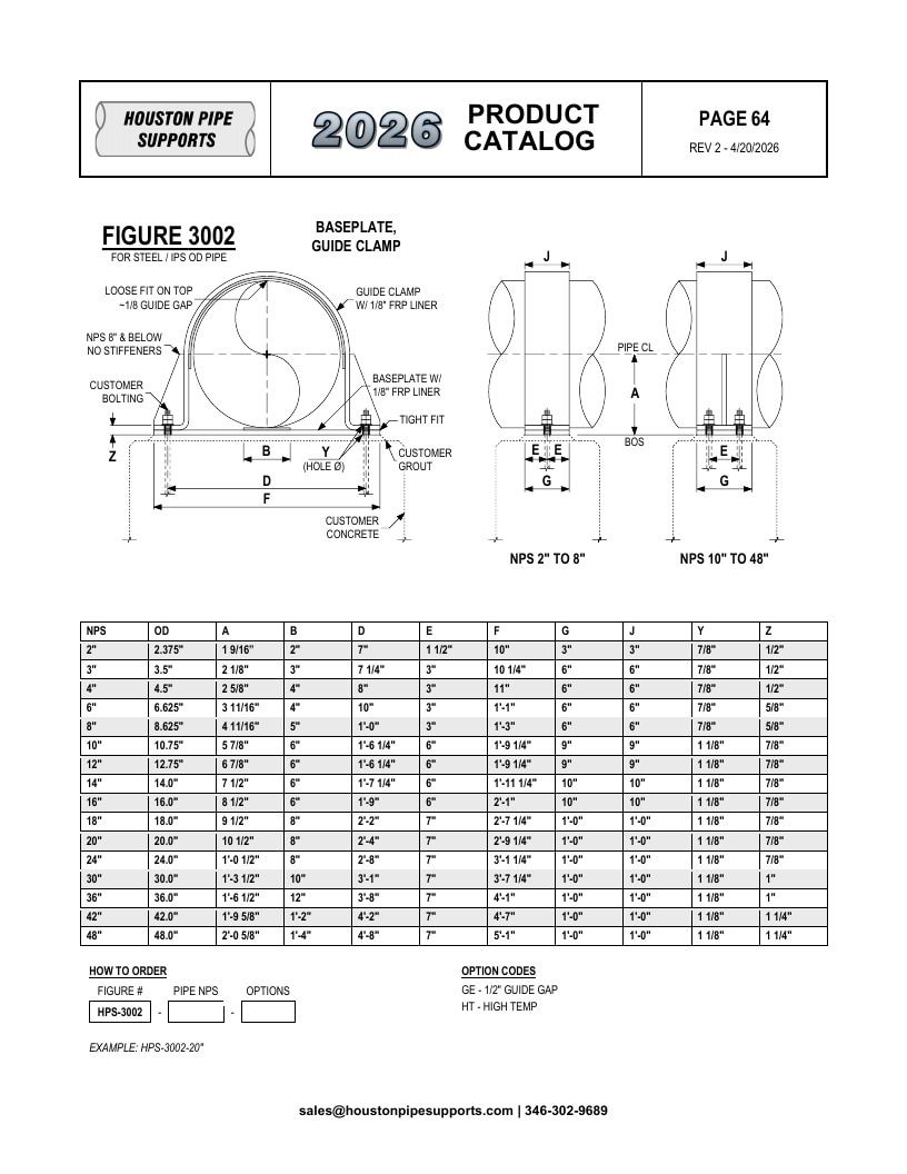 Houston Pipe Supports Pipe Supports Catalog Weekly Ad January 1 - December 31, 2026