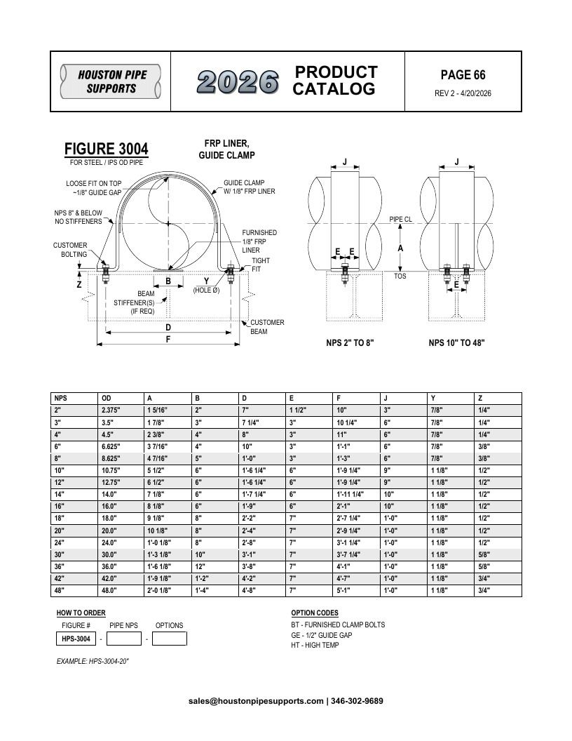 Houston Pipe Supports Pipe Supports Catalog Weekly Ad January 1 - December 31, 2026