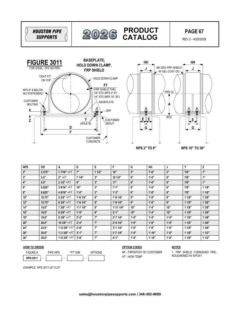 Houston Pipe Supports Pipe Supports Catalog Weekly Ad January 1 - December 31, 2026