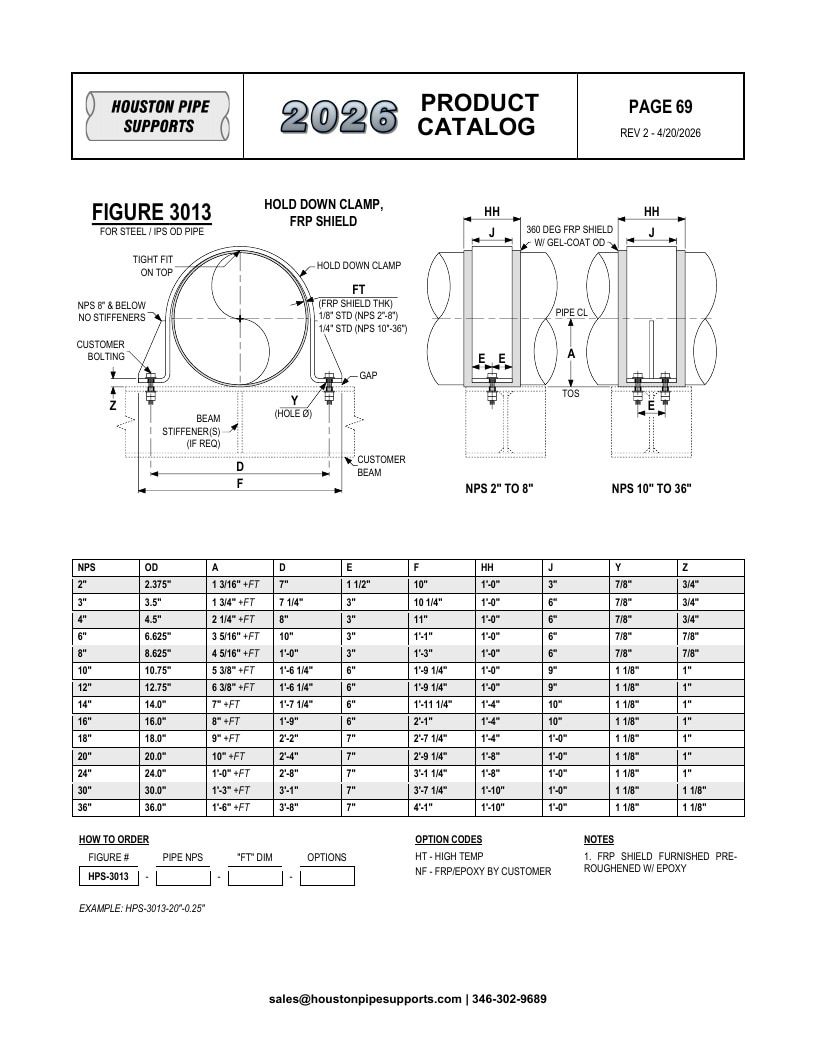 Houston Pipe Supports Pipe Supports Catalog Weekly Ad January 1 - December 31, 2026