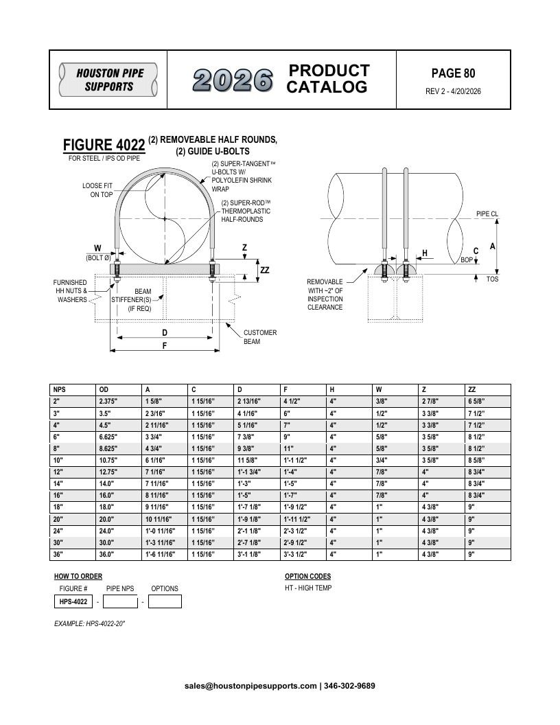 Houston Pipe Supports Pipe Supports Catalog Weekly Ad January 1 - December 31, 2026