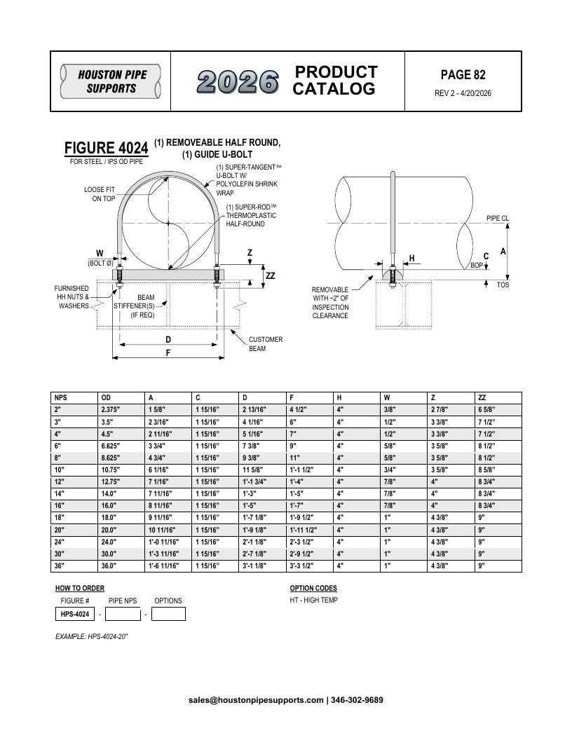 Houston Pipe Supports Pipe Supports Catalog Weekly Ad January 1 - December 31, 2026