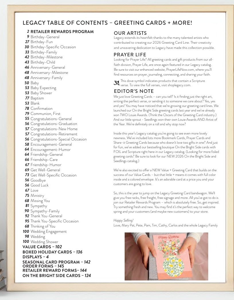 Legacy Publishing Group Greeting Cards Catalog Weekly Ad January 1 - December 31, 2026