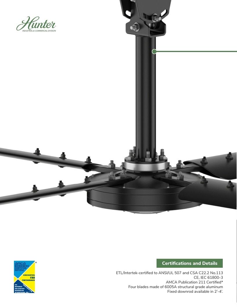 Hunter Industrial Industrial Fans Catalog Weekly Ad January 1 - December 31, 2026