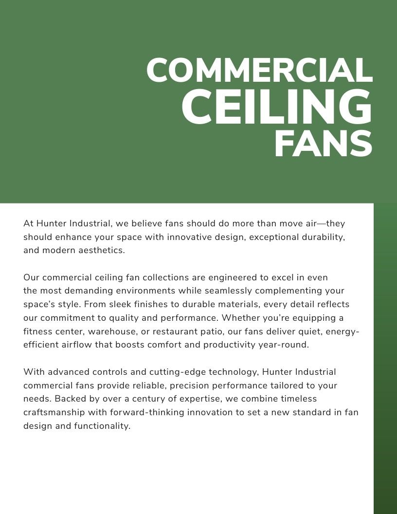 Hunter Industrial Industrial Fans Catalog Weekly Ad January 1 - December 31, 2026