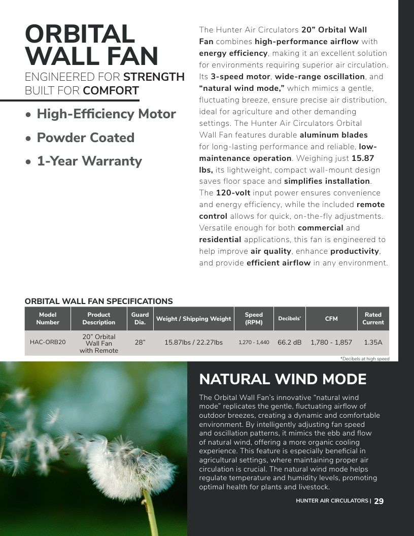 Hunter Industrial Industrial Fans Catalog Weekly Ad January 1 - December 31, 2026