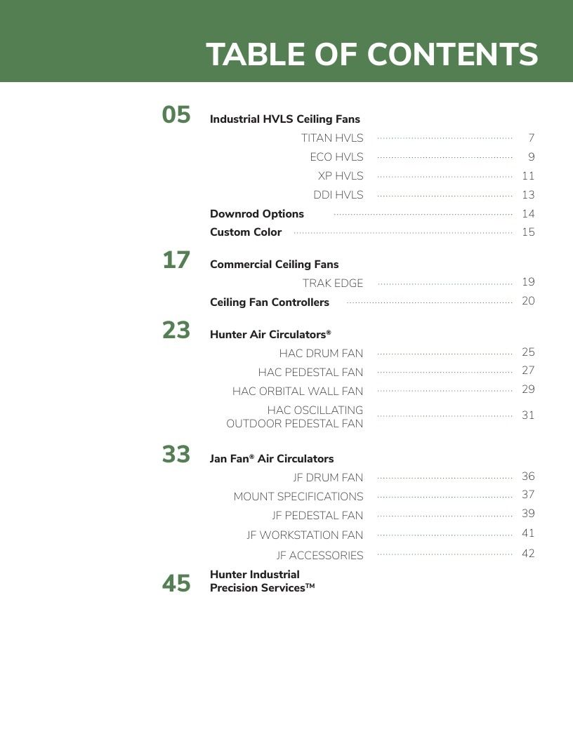 Hunter Industrial Industrial Fans Catalog Weekly Ad January 1 - December 31, 2026