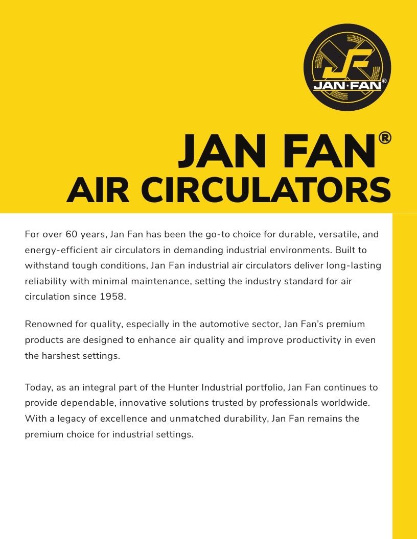 Hunter Industrial Industrial Fans Catalog Weekly Ad January 1 - December 31, 2026