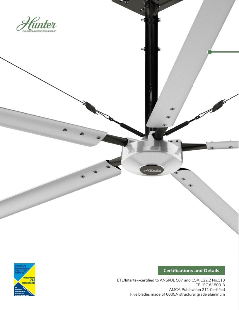Hunter Industrial Industrial Fans Catalog Weekly Ad January 1 - December 31, 2026