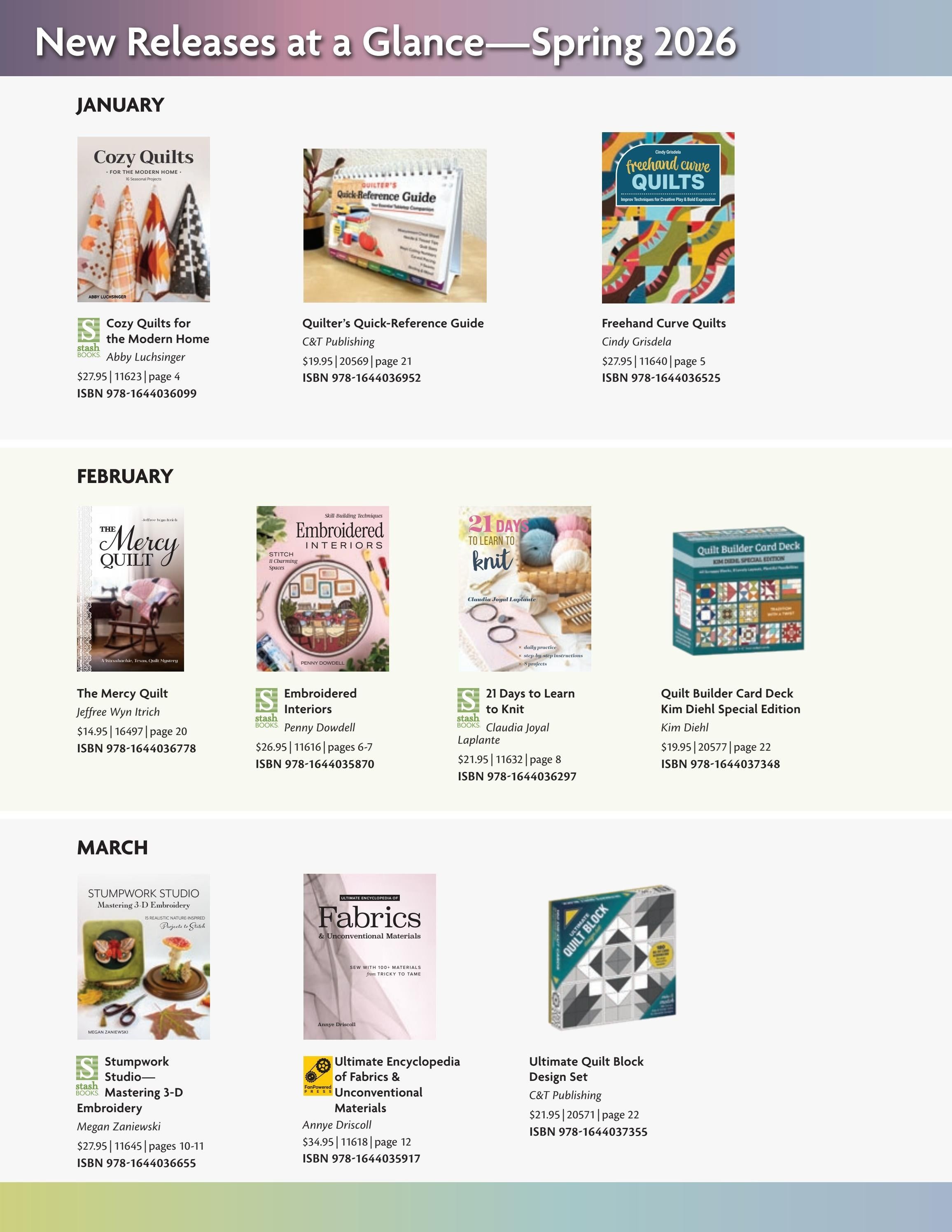 C&T Publishing Spring Book and Craft Catalog Weekly Ad January 1 - December 31, 2026
