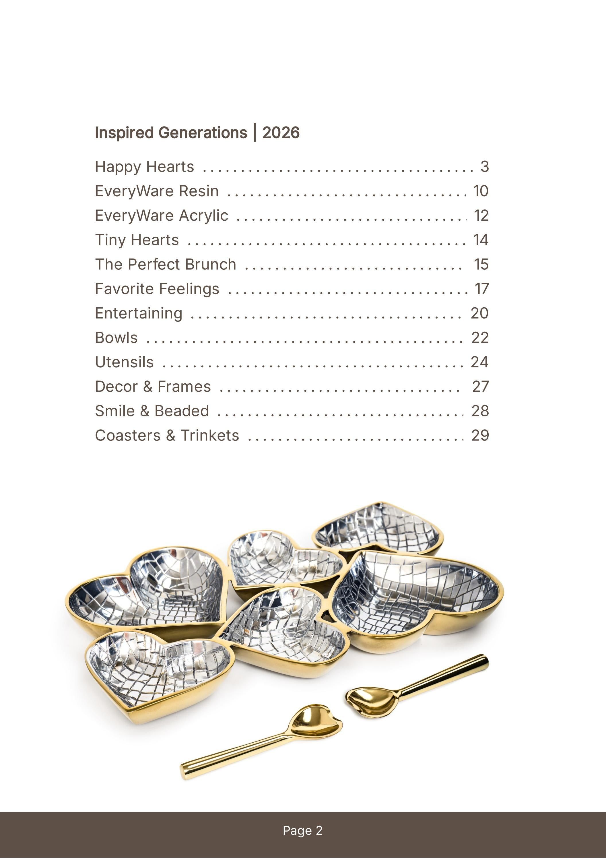 Inspired Generations Annual Tableware Catalog Weekly Ad January 1 - December 31, 2026