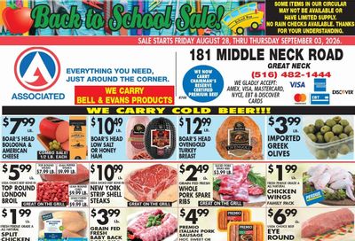 Associated Supermarkets (Rye Area, NY) Weekly Ad August 28 - September 3, 2026