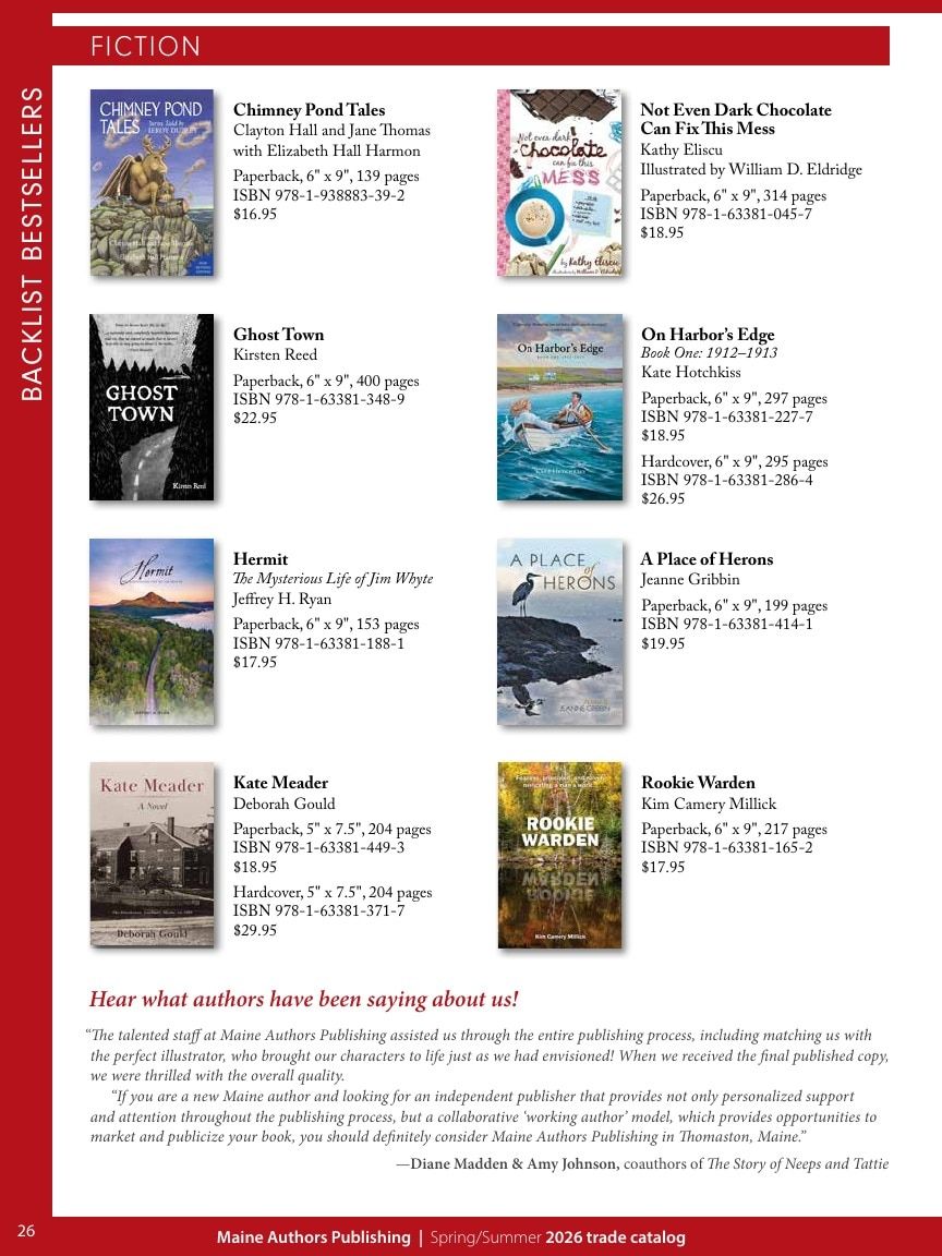 Maine Authors Publishing Books Catalog Weekly Ad January 1 - December 31, 2026