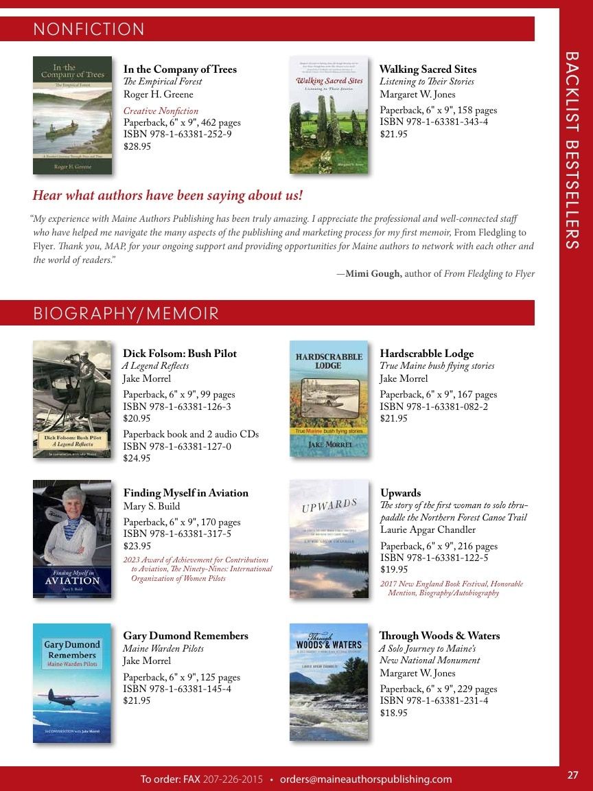 Maine Authors Publishing Books Catalog Weekly Ad January 1 - December 31, 2026