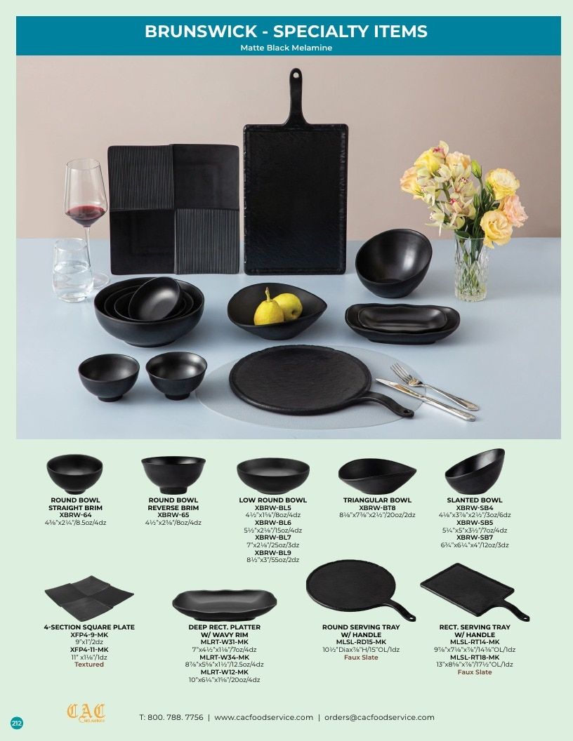 C.A.C. Foodservice Melamine Catalog Weekly Ad January 1 - December 31, 2026