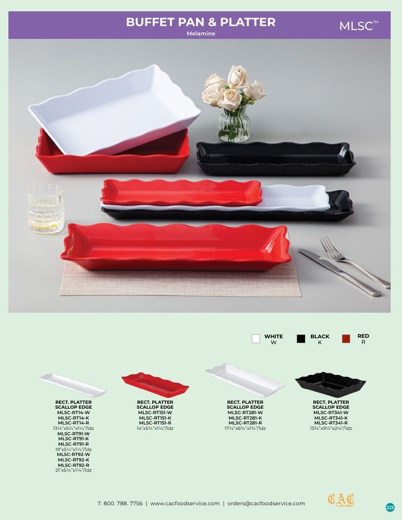 C.A.C. Foodservice Melamine Catalog Weekly Ad January 1 - December 31, 2026