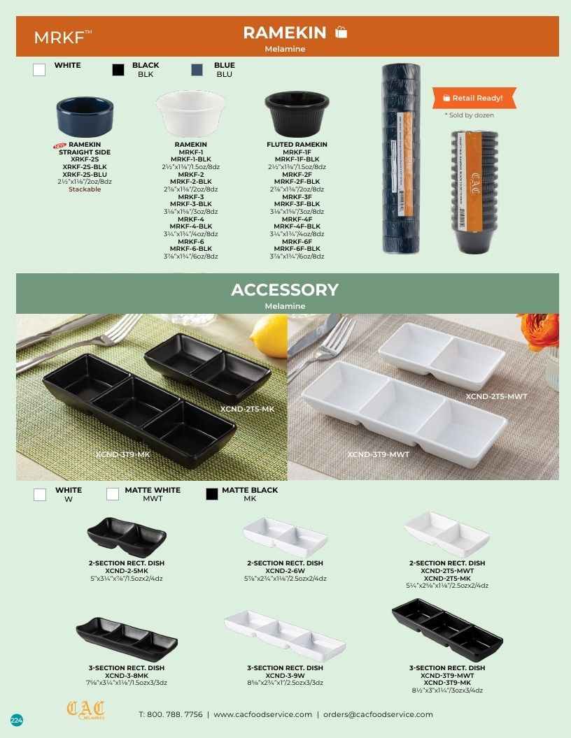 C.A.C. Foodservice Melamine Catalog Weekly Ad January 1 - December 31, 2026