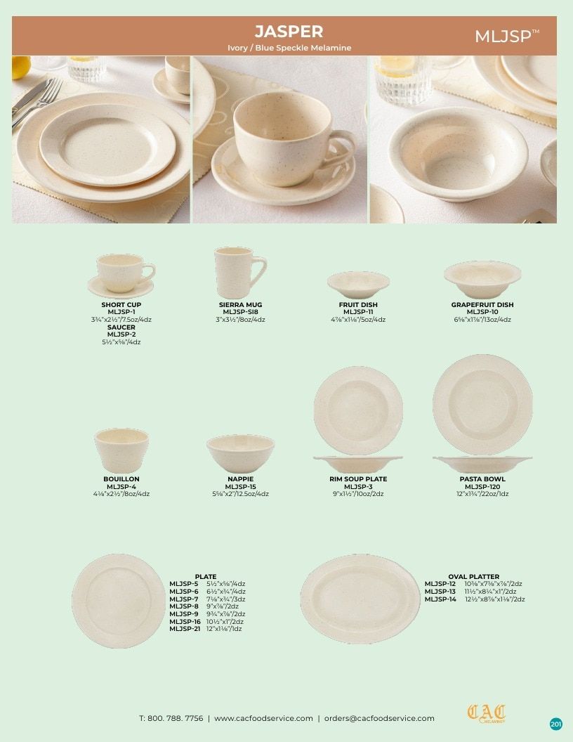 C.A.C. Foodservice Melamine Catalog Weekly Ad January 1 - December 31, 2026