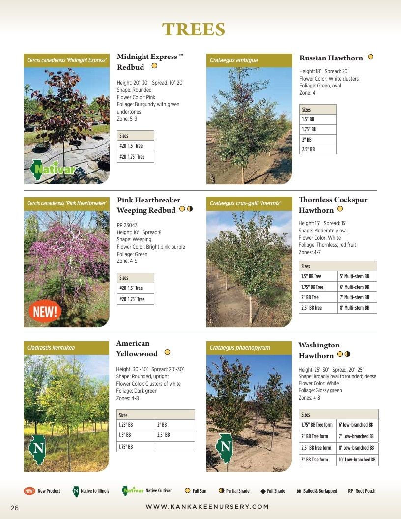 Kankakee Nursery Wholesale Nursery Catalog Weekly Ad January 1 - December 31, 2026