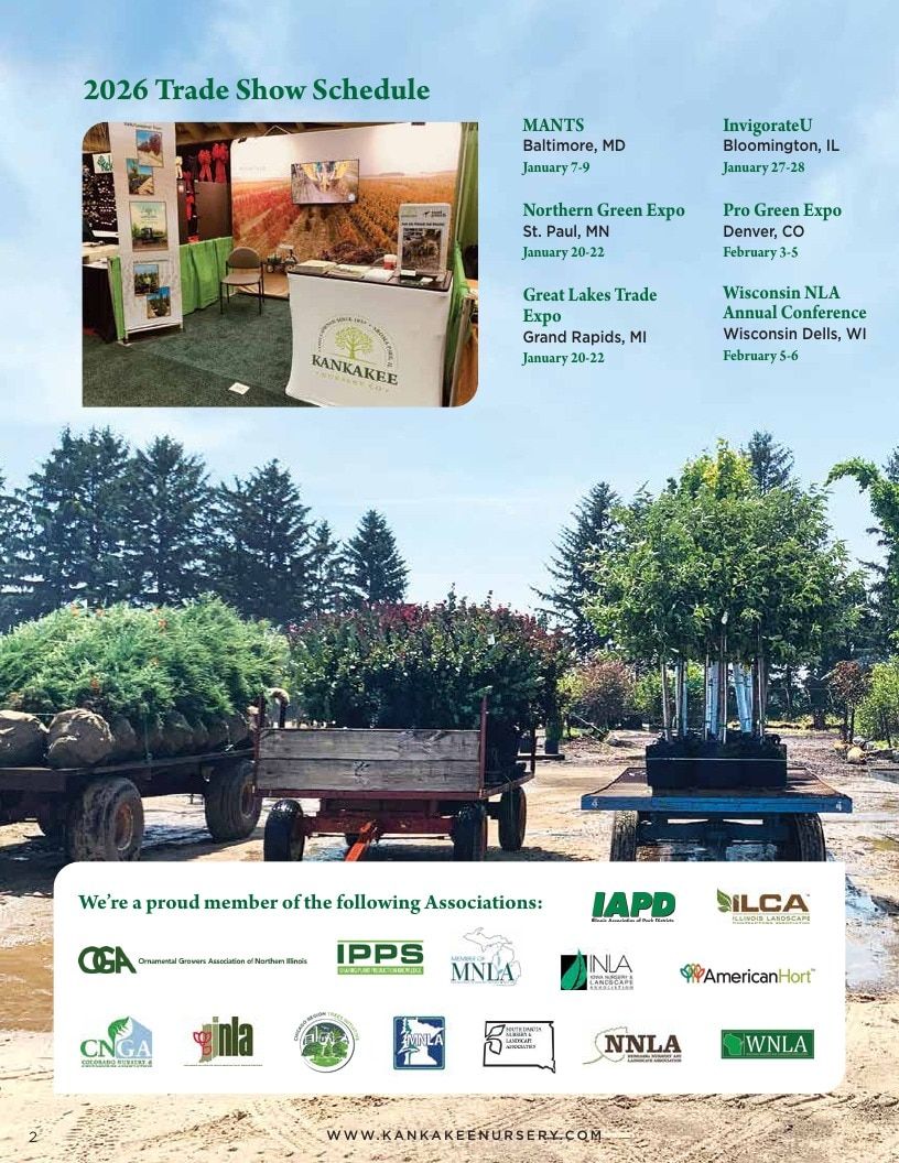 Kankakee Nursery Wholesale Nursery Catalog Weekly Ad January 1 - December 31, 2026