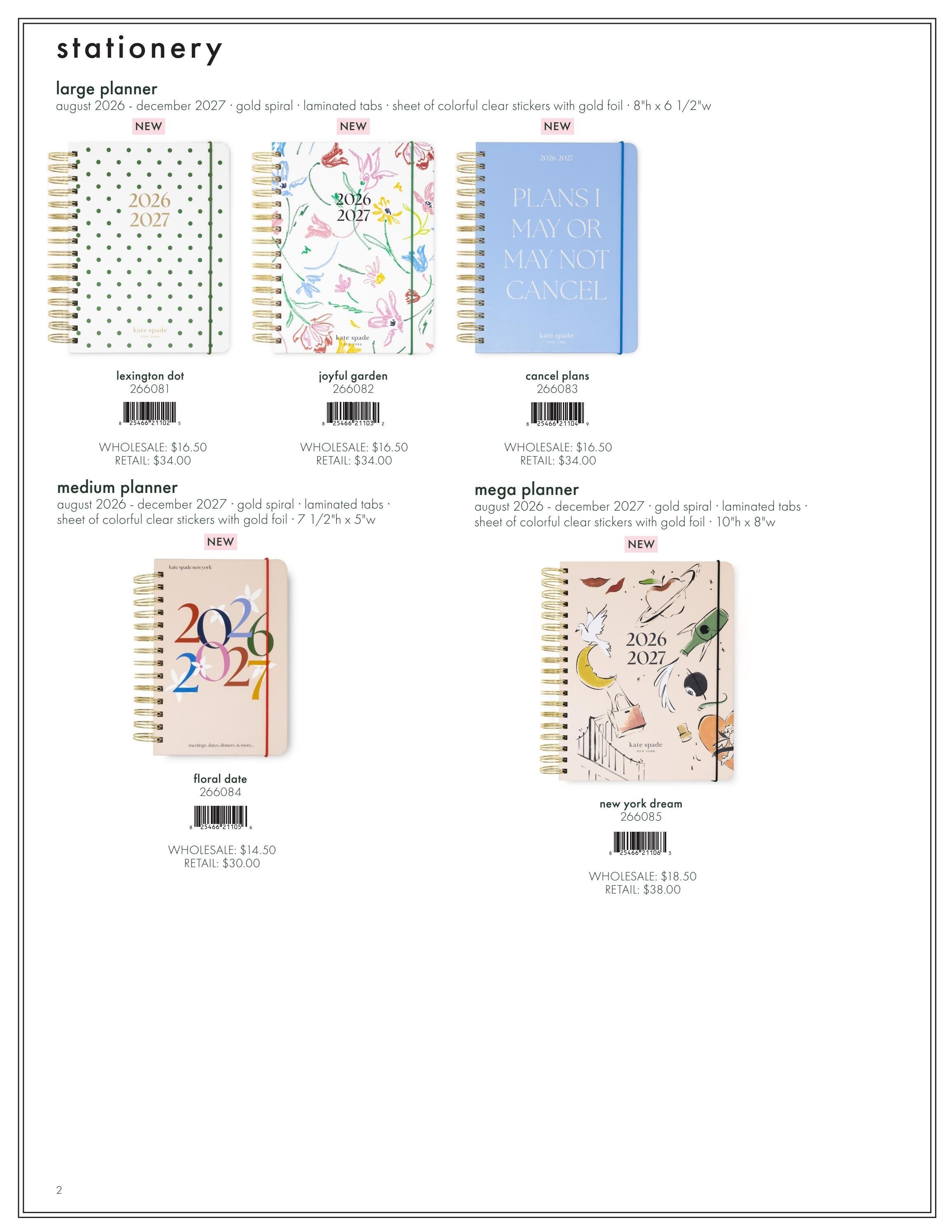 Kate Spade New York Fall Stationery Catalog Weekly Ad January 1 - December 31, 2026