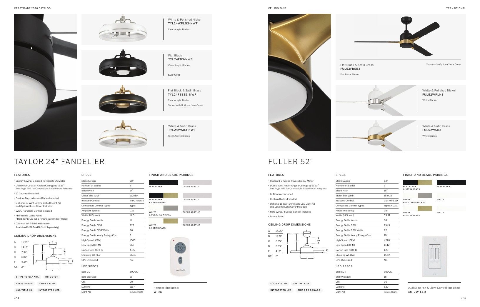 Craftmade Lighting and Ceiling Fans Catalog Weekly Ad January 1 - December 31, 2026