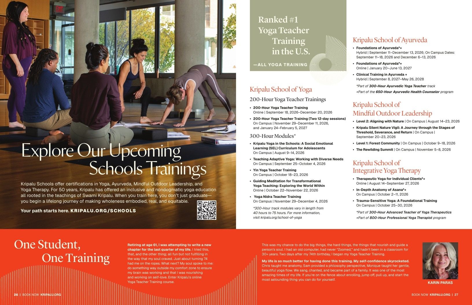 Kripalu Fall Program Catalog Weekly Ad January 1 - December 31, 2026