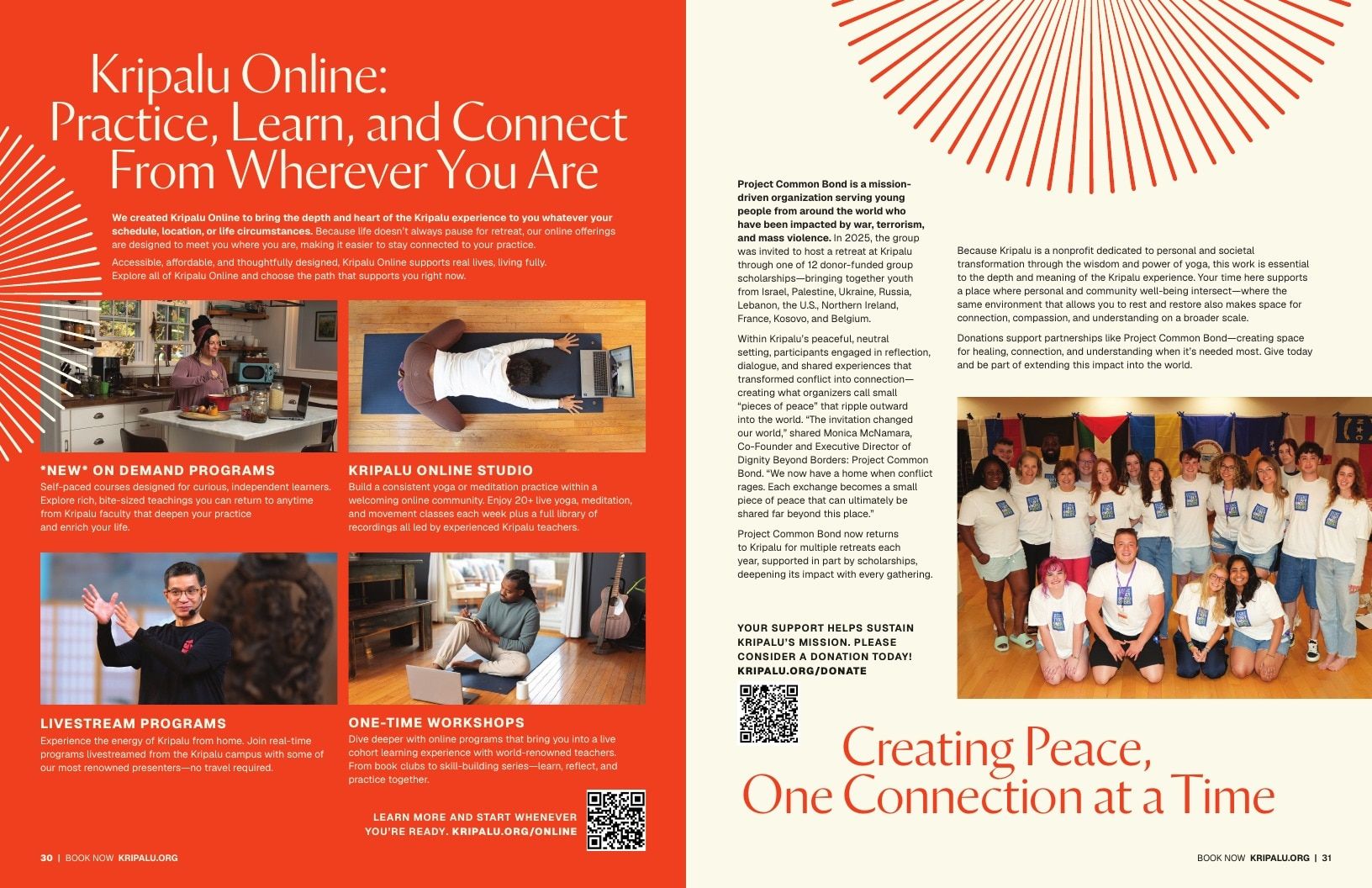 Kripalu Fall Program Catalog Weekly Ad January 1 - December 31, 2026