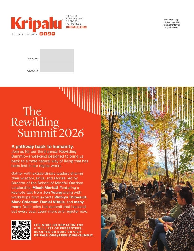 Kripalu Fall Program Catalog Weekly Ad January 1 - December 31, 2026