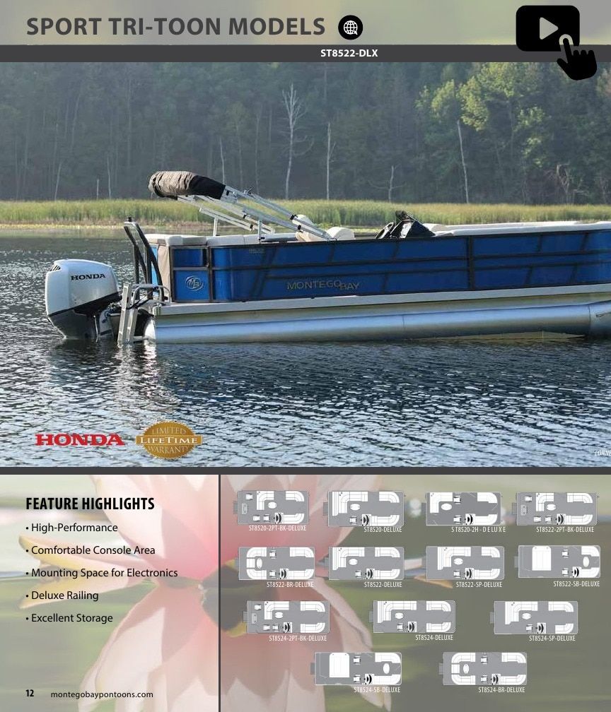 Montego Bay Pontoons Pontoon Boats Catalog Weekly Ad January 1 - December 31, 2026