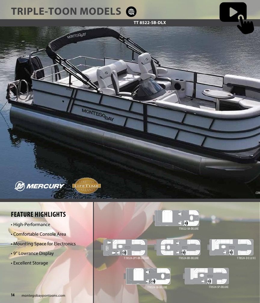 Montego Bay Pontoons Pontoon Boats Catalog Weekly Ad January 1 - December 31, 2026