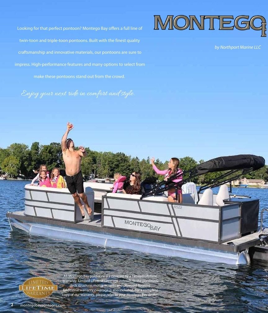 Montego Bay Pontoons Pontoon Boats Catalog Weekly Ad January 1 - December 31, 2026