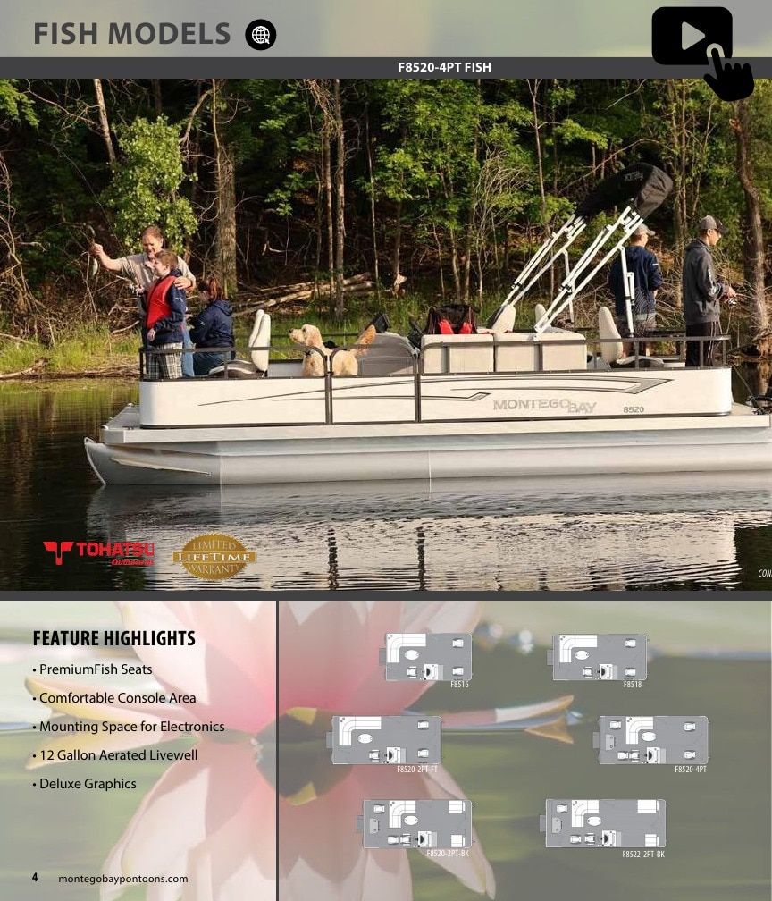 Montego Bay Pontoons Pontoon Boats Catalog Weekly Ad January 1 - December 31, 2026