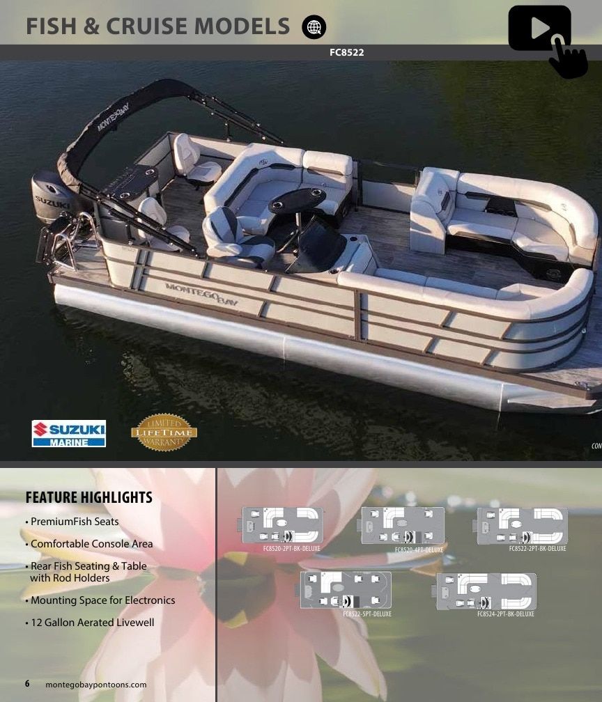 Montego Bay Pontoons Pontoon Boats Catalog Weekly Ad January 1 - December 31, 2026