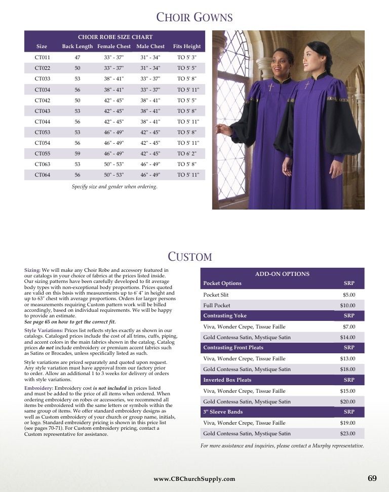 Murphy Robes Spring Church Apparel Supplement Weekly Ad January 1 - December 31, 2026