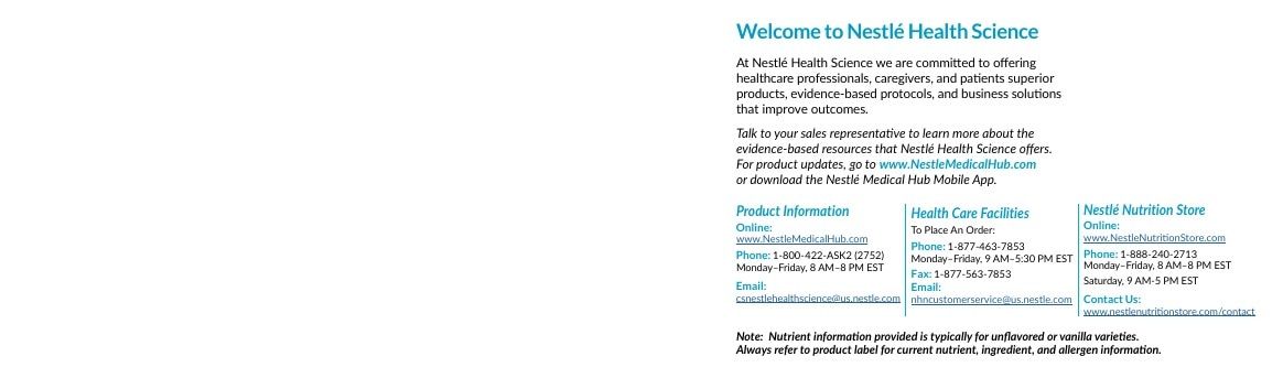 Nestlé Health Science Nutrition Products Catalog Weekly Ad January 1 - December 31, 2026