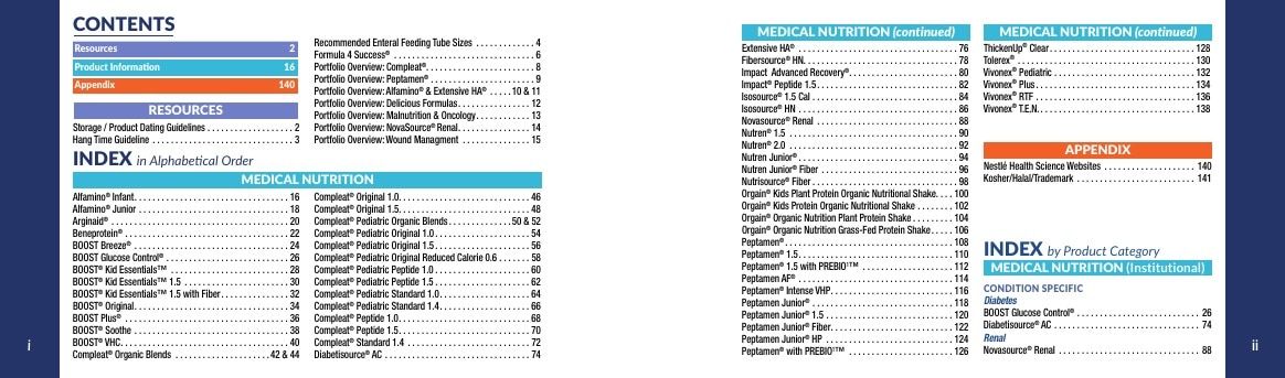 Nestlé Health Science Nutrition Products Catalog Weekly Ad January 1 - December 31, 2026