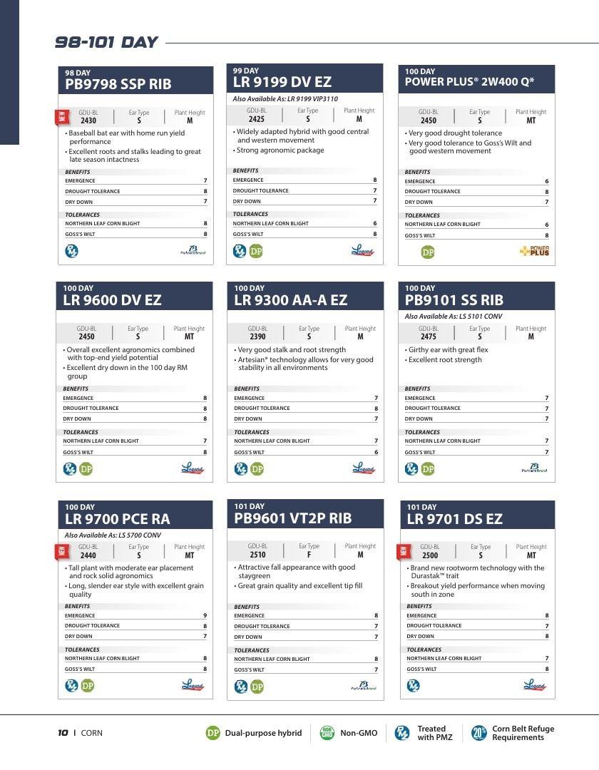 Legend Seeds Seed Product Guide Weekly Ad August 1, 2026 - December 31, 2027