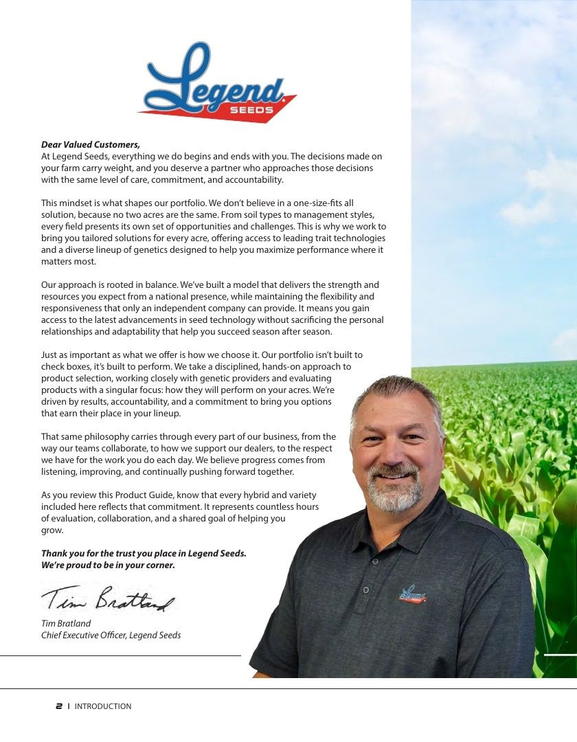 Legend Seeds Seed Product Guide Weekly Ad August 1, 2026 - December 31, 2027