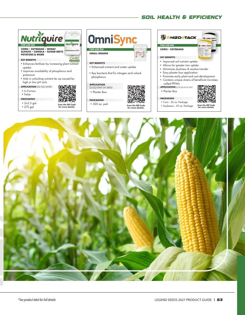 Legend Seeds Seed Product Guide Weekly Ad August 1, 2026 - December 31, 2027