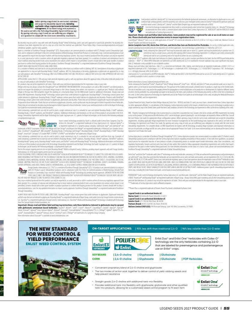 Legend Seeds Seed Product Guide Weekly Ad August 1, 2026 - December 31, 2027