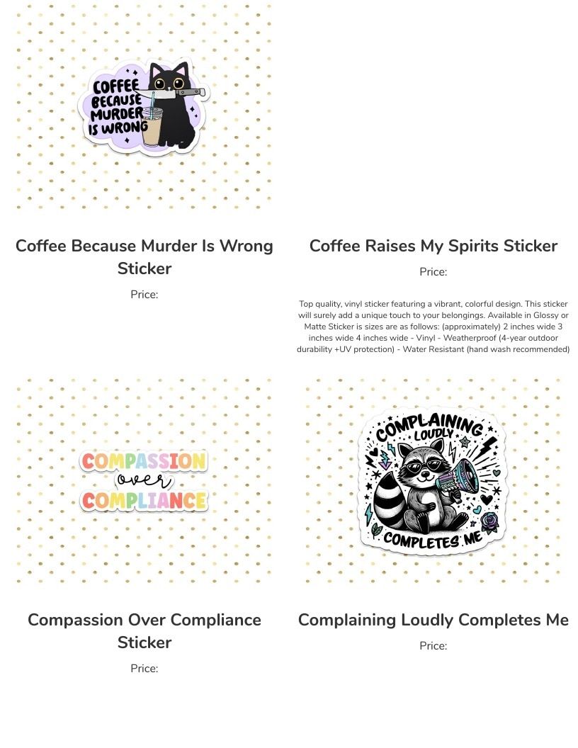 Leoness Creations Stickers and Magnets Catalog Weekly Ad January 1 - December 31, 2026