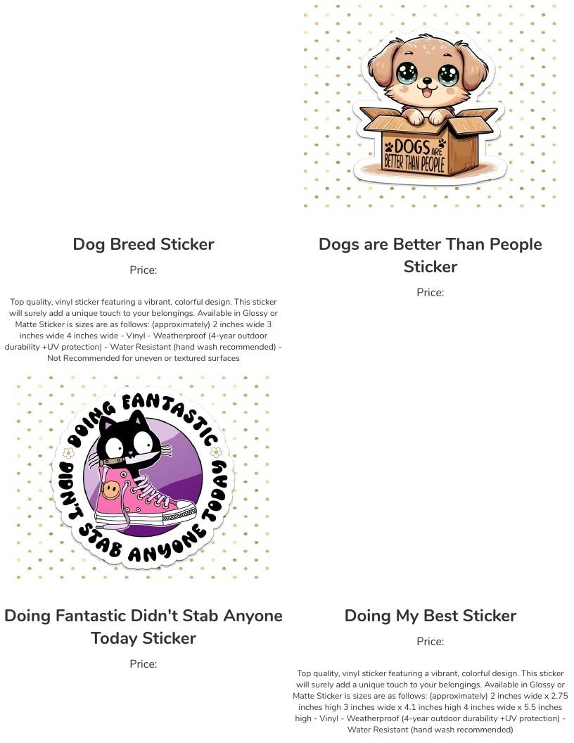Leoness Creations Stickers and Magnets Catalog Weekly Ad January 1 - December 31, 2026