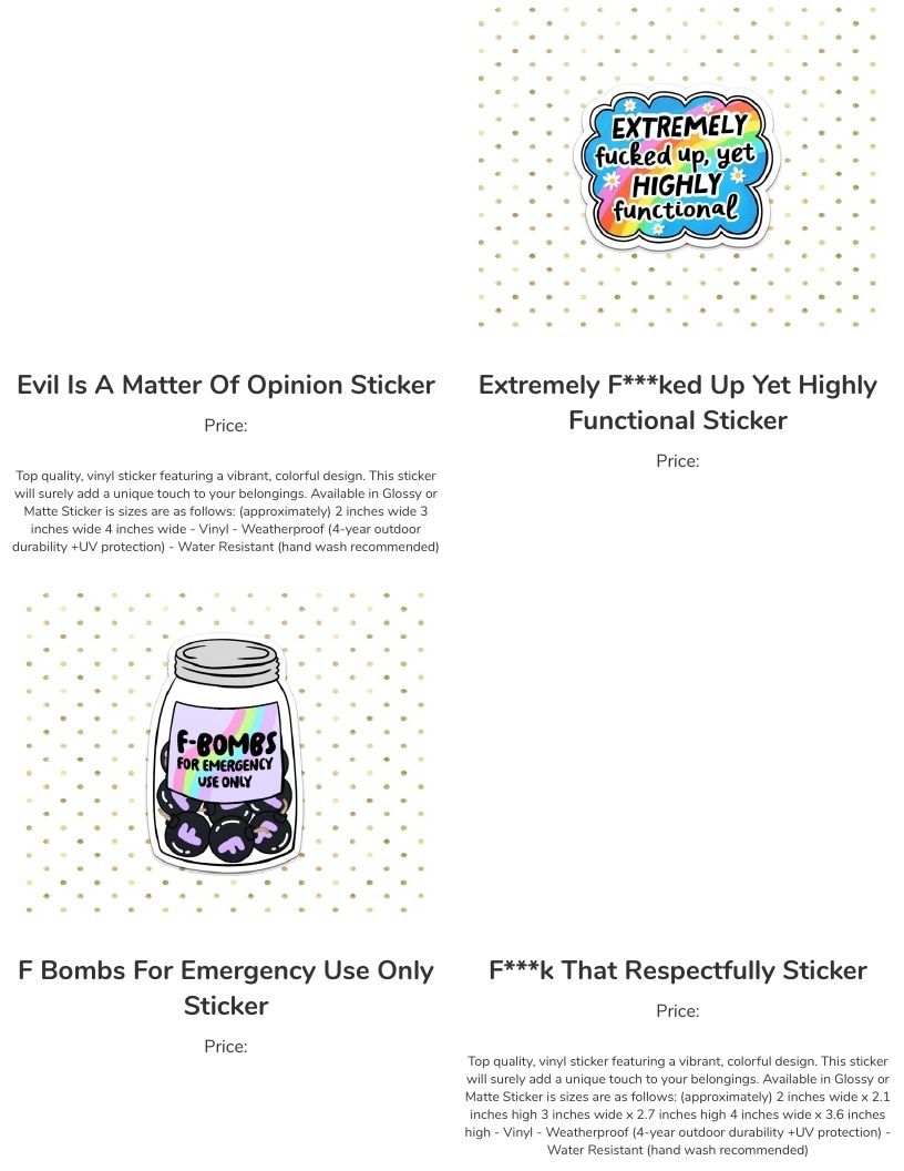 Leoness Creations Stickers and Magnets Catalog Weekly Ad January 1 - December 31, 2026