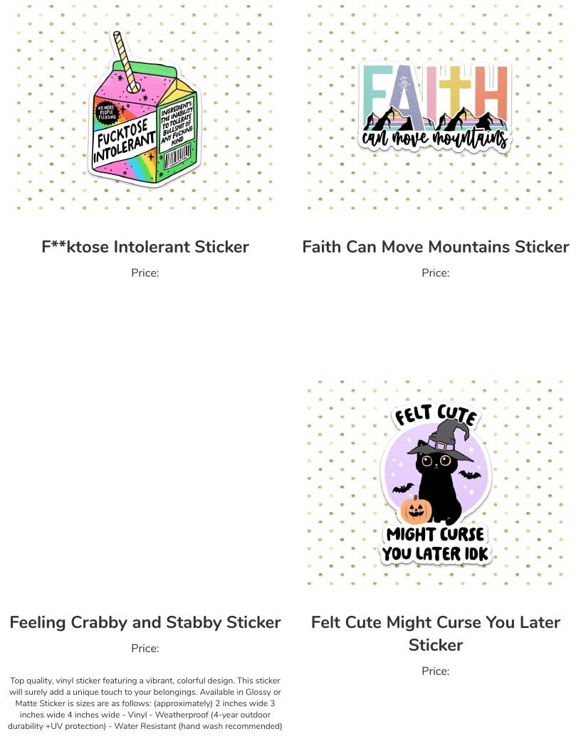 Leoness Creations Stickers and Magnets Catalog Weekly Ad January 1 - December 31, 2026